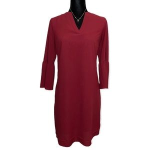 J. Crew Tunic Bell Sleeve Burgundy Dress, size 00